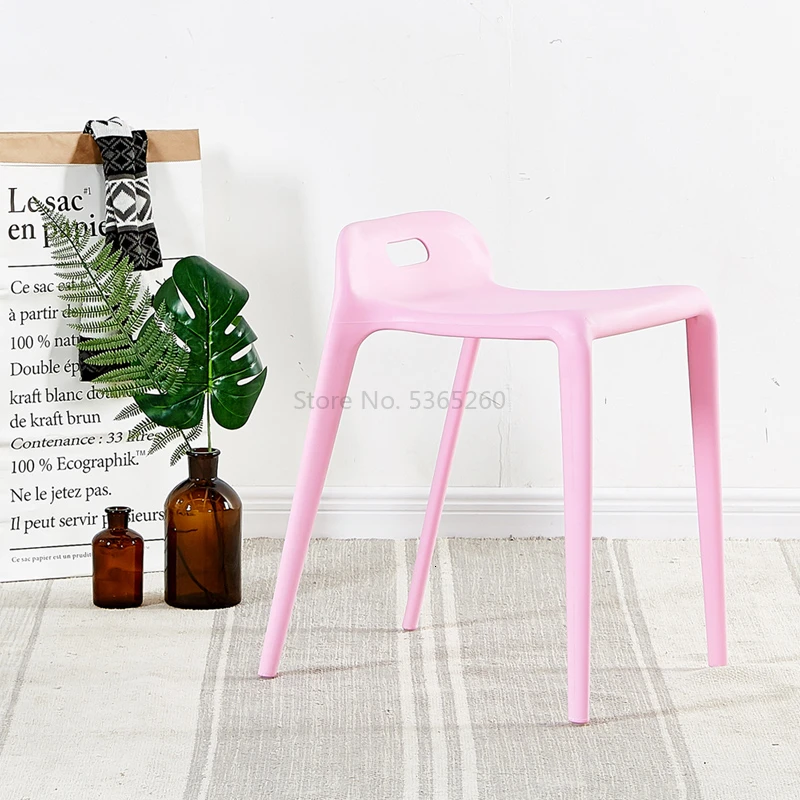 

Originality Modern Simplicity Plastic Reception Household Stool Restaurant Rest Equipotential Kitchen Table Chair Modern Chair