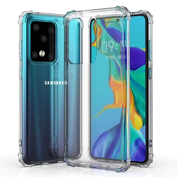 

100pcs Air Cushion Crystal Case For Samsung Galaxy S20 Ultra S10 E S9 S8 Note10 Plus 9 M10 M20 M30 Clear Soft TPU Silicone Cover