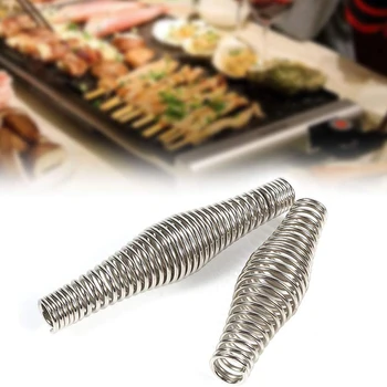 

11cm BBQ Stove Handle Spring Stainless Steel Handle Springs BBQ Pit Accessories Wood Furnace Stove Smoker