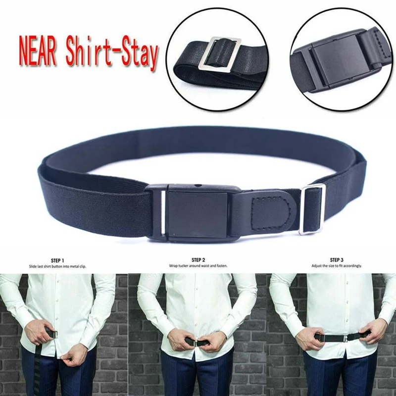Shirt Stay Belt Unisex Anti slip Crease resist Adjustable Strap For