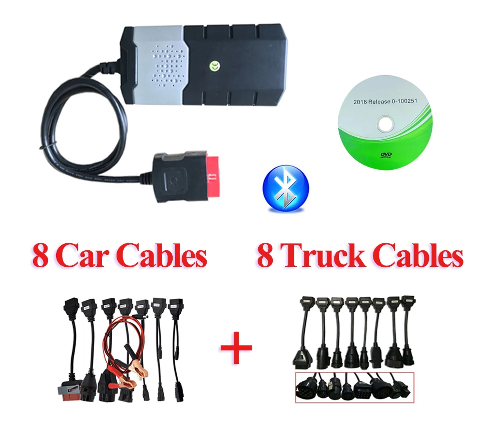 

Free shipping new v9.0 board vd ds150e cdp with bluetooth 2016.R0/2015.R3 OBD2 Scanner tool for delphi +full car/truck cable