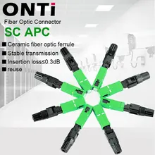 ONTi 400 pezzi SC APC connettore in fibra ottica 58mm SM monomodale FTTH per cavo in fibra ottica adattatore SC APC