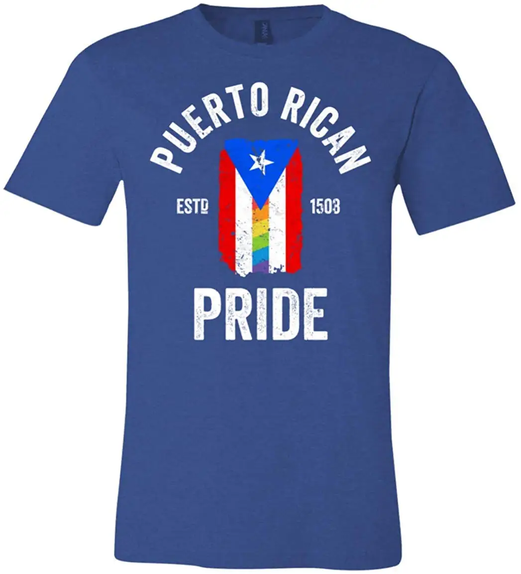 Puerto Rican Pride Shirt LGBT Rainbow Flag 1503 Gay Lesbian - |