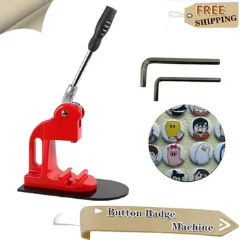 

Button Badge Making Machine Universal DIY Tool Pin Round Badge Maker Punch Press Machine for 1"-2.3" / 25-58mm Badge Components