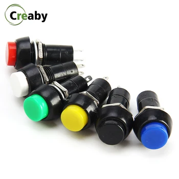 

5pcs PBS-11A PCB-11B 12mm Momentary Latching Push Button Switch Self-Reset Self-Locking Pushbutton Switch 3A 250AC 2Pin