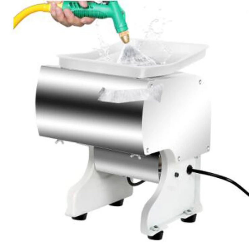 120kg/h Multi-function Meat Cutting Machine 550W Stainless Steel Commercial Slicer Desktop Electric Meat Slicer Dicing Machine