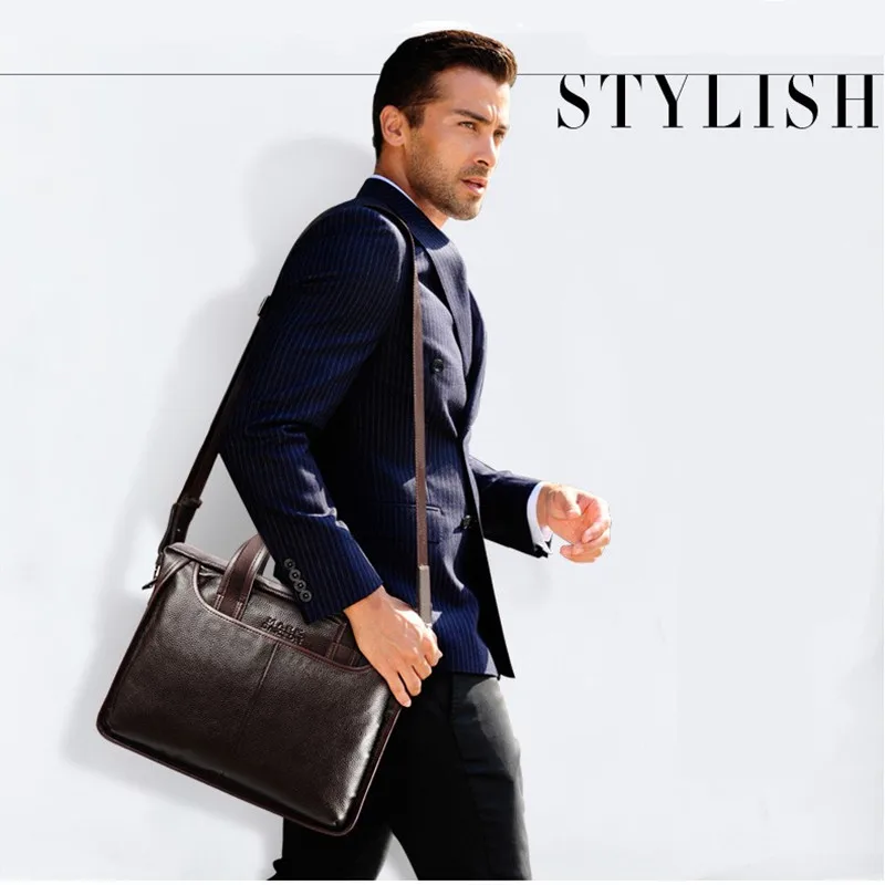 2020 новый модный мужской деловой портфель из воловьей кожи/винтажная мужская