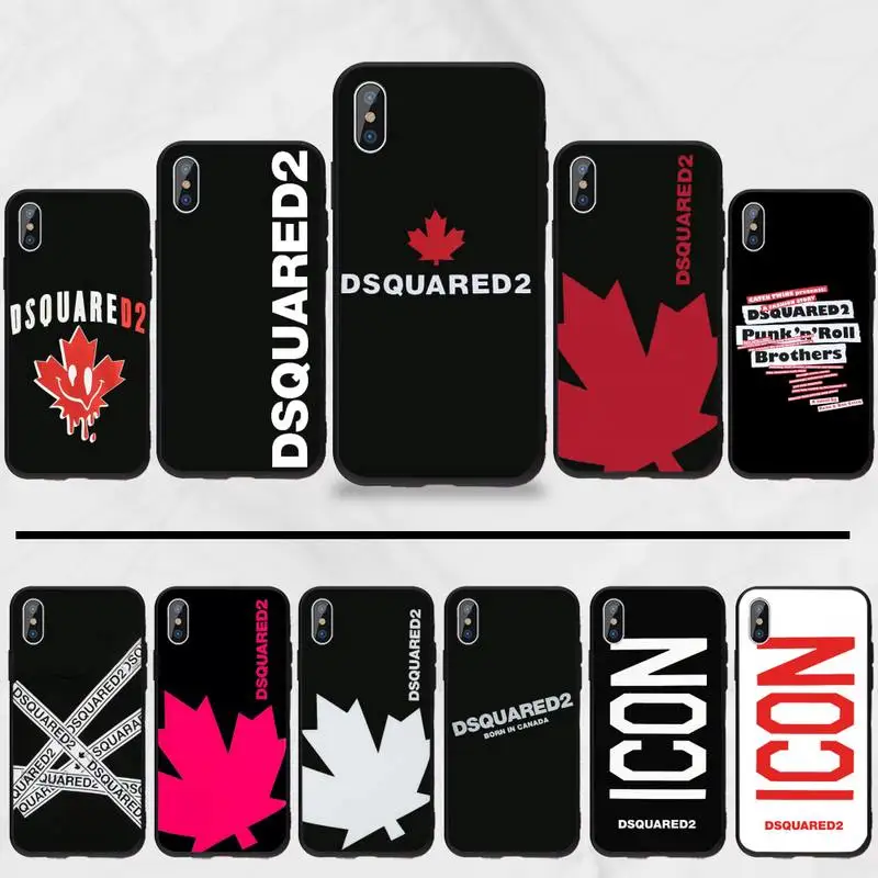 

Italian luxury brand DSQUARED2 Phone Case for iPhone 11 12 pro XS MAX 8 7 6 6S Plus X 5S SE 2020 XR
