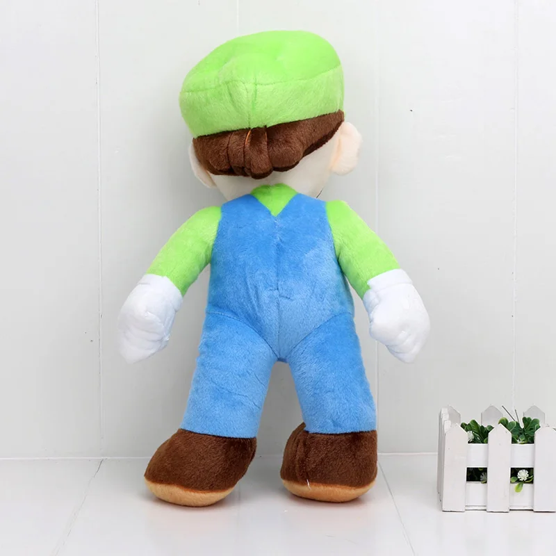 Распродажа Большой размер 16 дюймов 40 см Новая Супер Марио Bros LUIGI плюшевая кукла мягкая игрушка