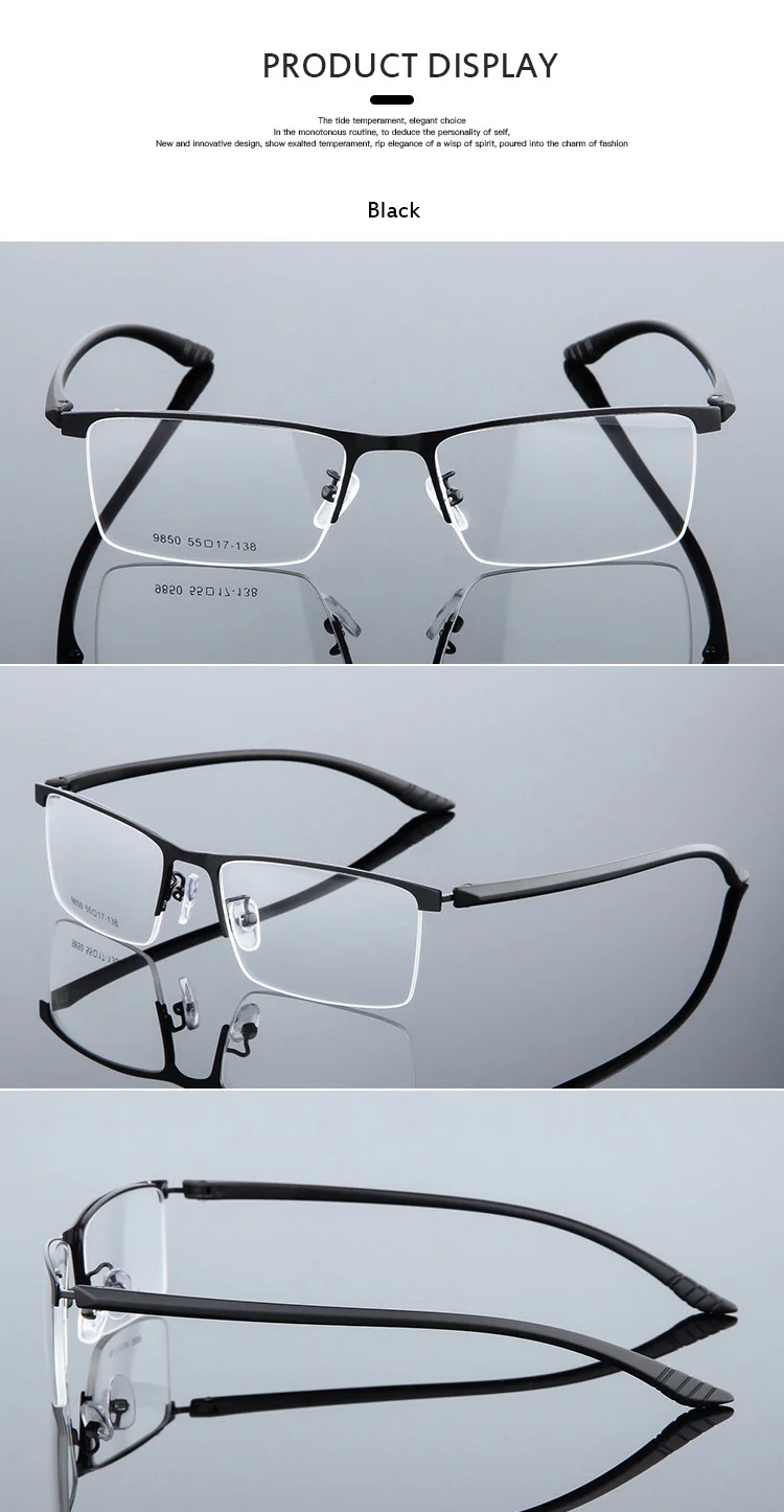 Brand New Men Square Glasses Frame Fashion Male Business Eyewear Clear Optical Myopia Eyeglasses Prescription Spectacles Frames