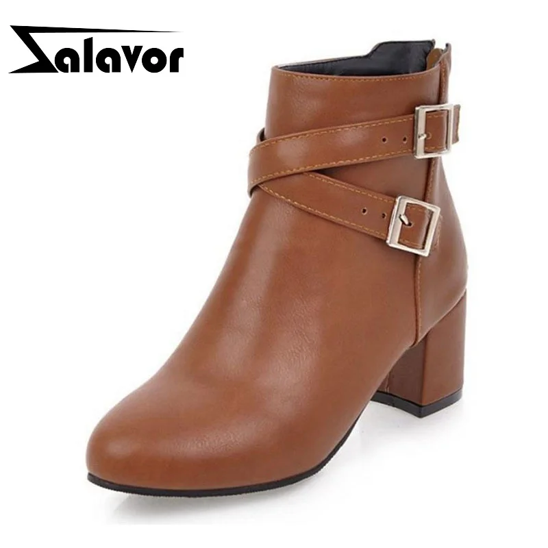 ZALAVOR/пикантные женские сапоги на высоком каблуке молнии с металлической пряжкой