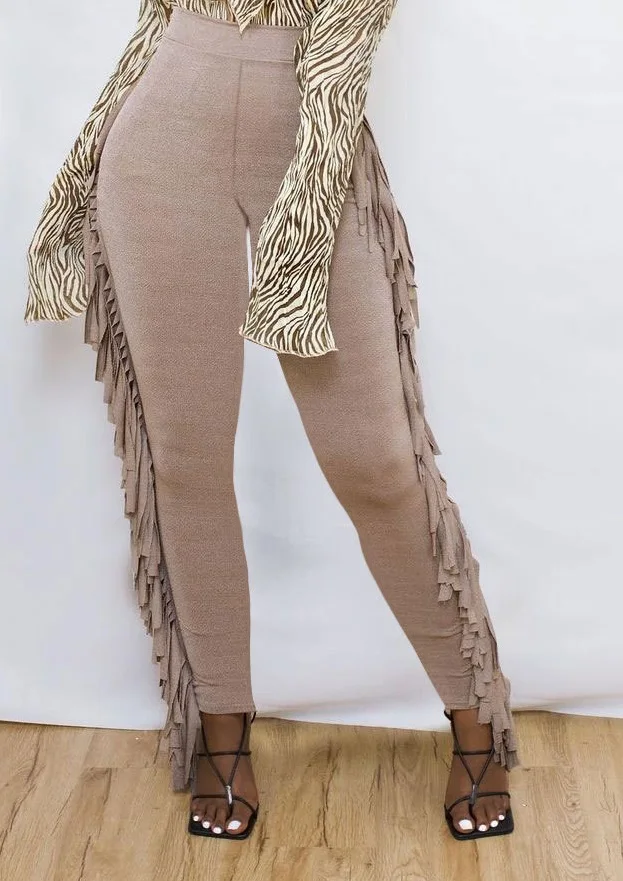 2021 Fashion Side Tassels Patchwork Trousers SweatPants Woman Pants High Waist Trousers Casual Long Pants Women Jogger Pants versace jeans couture