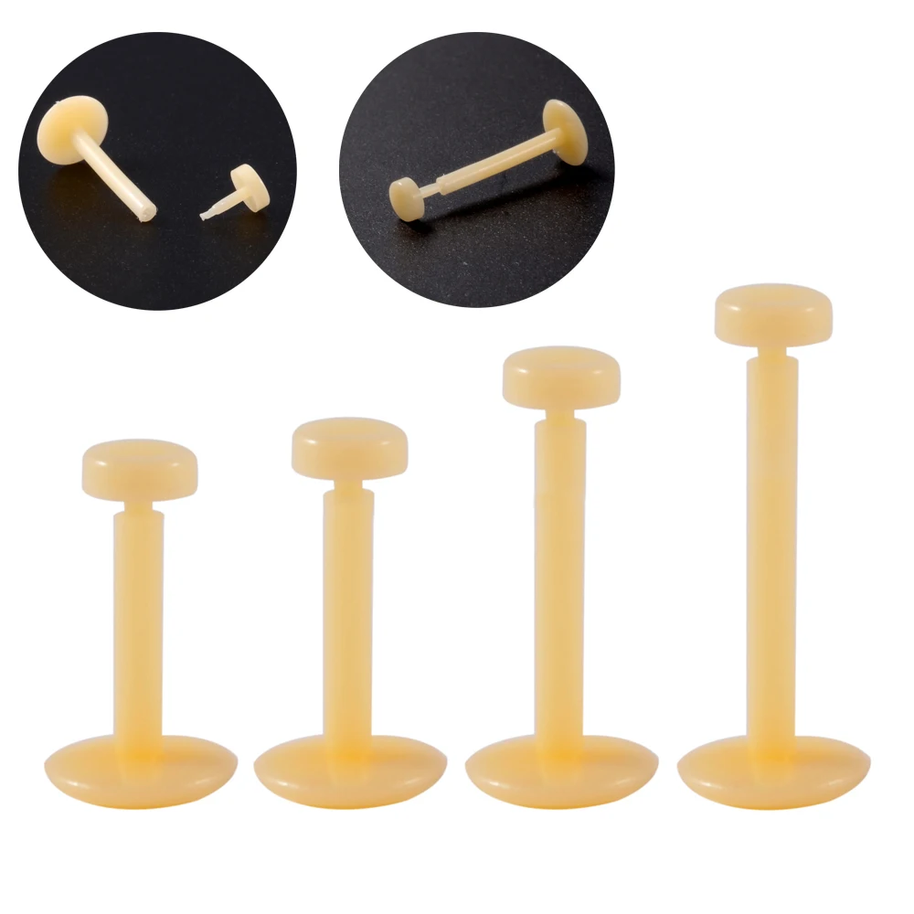 10PCS Flesh Color Bio Flexible PTFE Labret Retainer Rings Ear Tragus