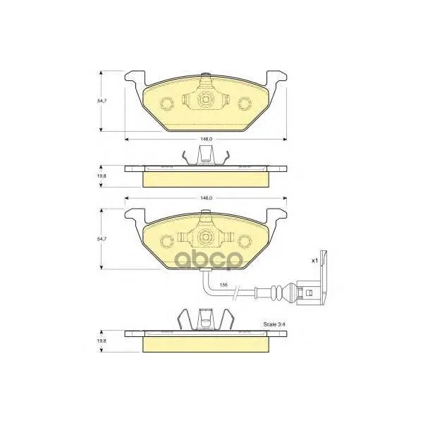 Колодки Тормозные Audi A3 03/Vw G4/G5/Skoda Octavia 1.4/1.6/1.9d Передние Girling 6113865 Girling арт. 6113865