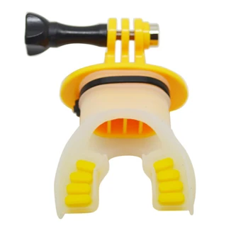 

Water Projects Diving Surfing Underwater Practical Canoeing Soft Silicone Kayaking Teeth Braces Holder Action Camera For GoPro