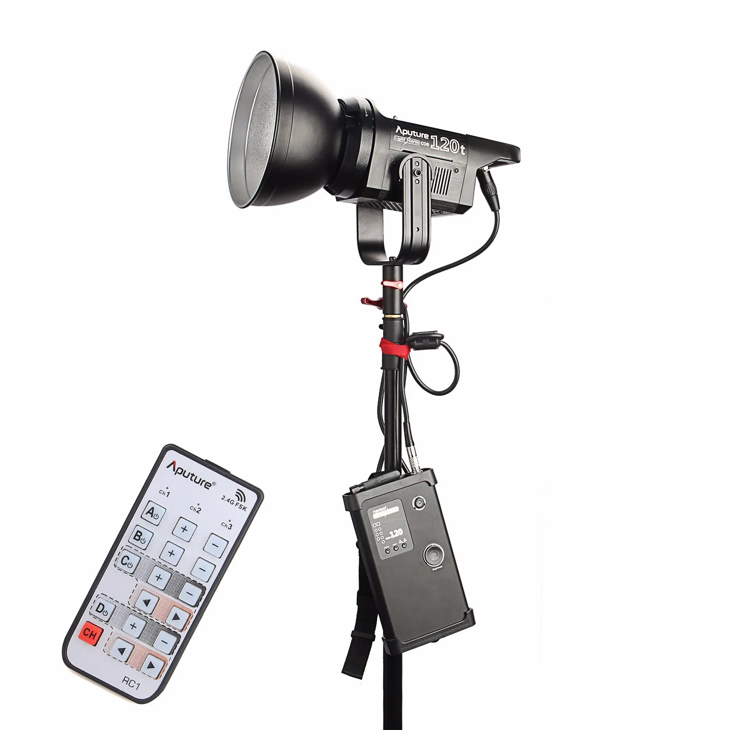 Aputure LS C120t комплект студийного непрерывного освещения bowens-mount светодиодный видео свет TLCI/CRI 97+ 2,4 ГГц беспроводной пульт дистанционного V-mount Plate
