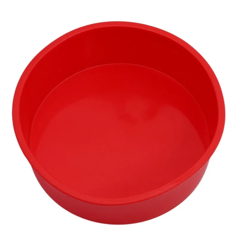 

4/6/8 Inch Silicone Cake Molds Mousse Desserts Round Red Baking Pan Pastry Pancake Tray Mould DIY Kitchen Oven Bakeware Tools