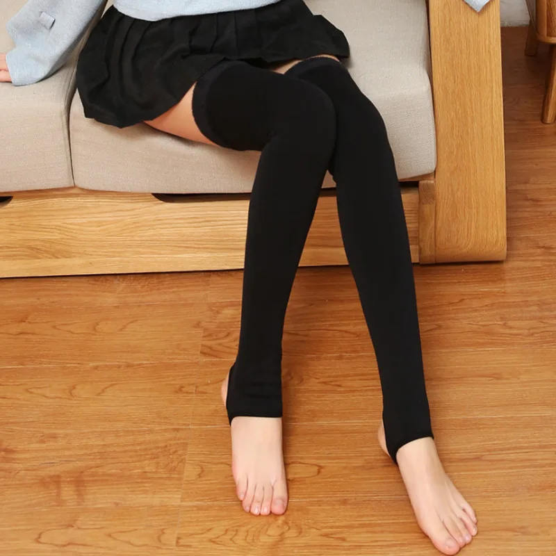 

Lengthen plus Velvet Kneecap Warm Old Cold Legs Autumn & Winter Middle-aged Thick Cold Legguard Foot Sock over-the-Knee Capri