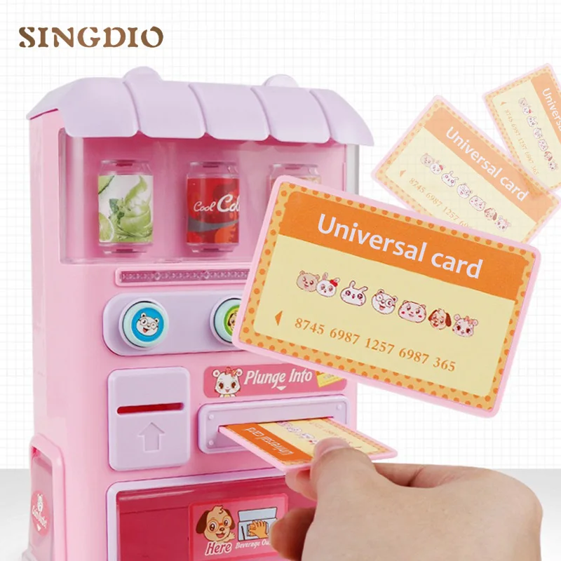 Baby toy play coins children shops shopping miniature plastic mini vending machine kids toy store supermarket playset groceries