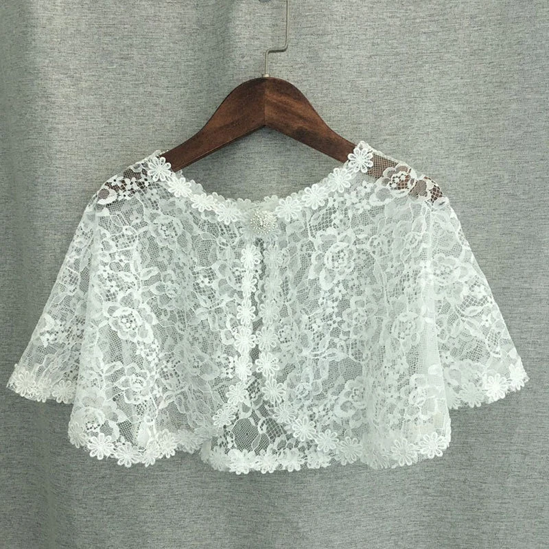 女の子のためのかわいいボレロ レースのケープドレス 花柄 かわいい 結婚式のアクセサリー 女の子のための Wedding Jackets Wrap Aliexpress