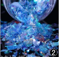 Blue Zziell 1 бутылка/Набор для ногтей с блестками, Необычные наклейки, конфетное ФЛУОРЕСЦЕНТНОЕ стекло для ногтей, цветные блестящие украшения для ногтей - Цвет: Blue