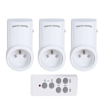 

Universal French Socket Power Outlet RF 433mhz Wireless Remote Control Smart Socket Compatible Broadlink RM4 Pro For Indoor Home