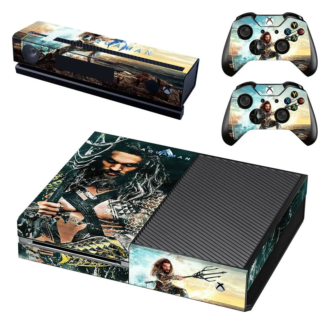 Лига справедливости Аквамен Кожа Наклейка полное покрытие для Xbox One консоль& Kinect& 2 контроллеры для Xbox One Кожа Наклейка