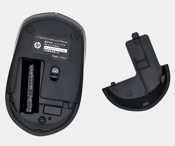 Бесшумная оптическая беспроводная мышь HP S1000 Plus 2 4 ГГц 1600DPI бесшумная для ноутбука