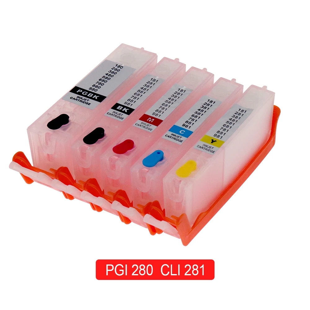 PGI 280 CLI 281 многоразовый картридж для чернил с чипами ARC Canon PIXMA TR7520 TR8520 TS8220 TS8320 TS6320