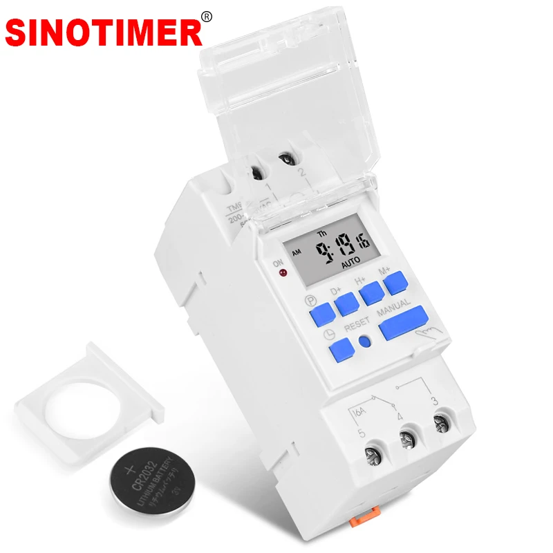 Interruttore Orario Digitale Giornaliero LCD 220V Timer Digitale Programmabile Sulla Guida DIN Timer Digitale Programmabile