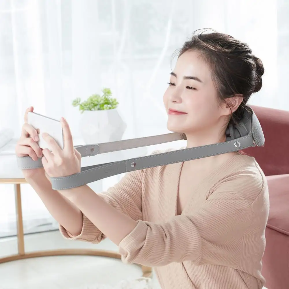 Xiaomi mijia массажный инструмент для разминания шеи Теплый физиотерапия беспроводной портативный три режима массажа умный массажный инструмент