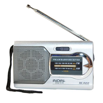 

Mini pocket AM/FM speaker receiver with telescopic antenna transistor FM radio battery powered outdoor sports