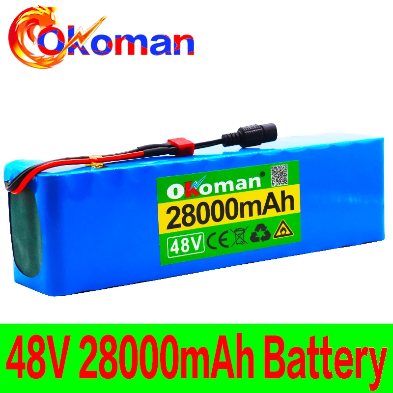Аккумулятор высокой емкости 48v 28Ah 1000w 13S3P комплект литий ионный батарей для