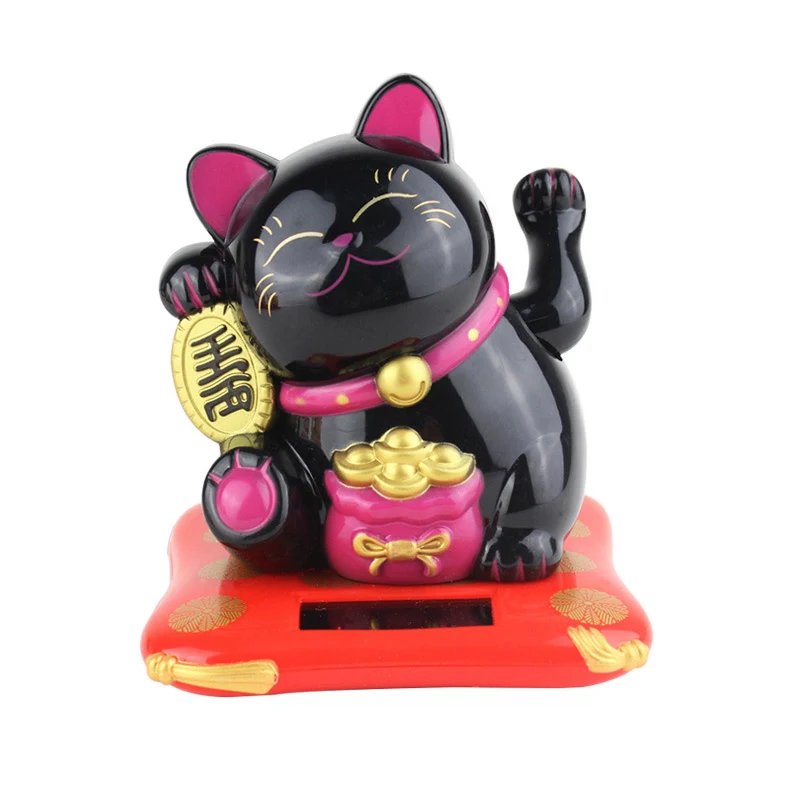 Waving Hands Lucky Cat Wealth Fortune Ornament for Home Office Checkout Counter Decor AUG889 | Дом и сад