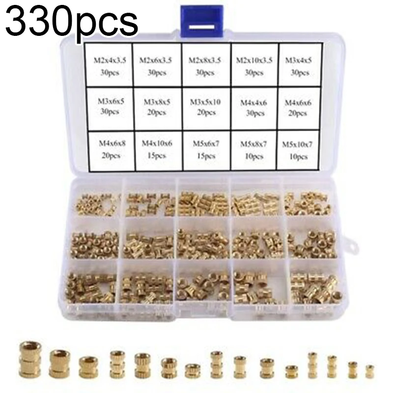 

Brass Knurled Nuts Gold Part Plastic Storage Box M2/M3/M4/M5 330pcs Set Making It Difficult To Slide