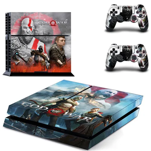 QPTM0164 God of War 3 Полное покрытие лицевые панели наклейка для PS4 Наклейка для playstation 4 консоль и контроллеры наклейка для PS4 виниловая наклейка - Цвет: QPTM0164