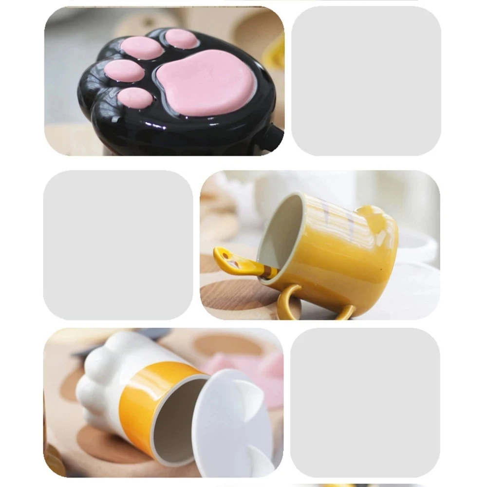 1 шт. креативная Милая кофейная кошачья лапка керамическая кружка с тигровыми