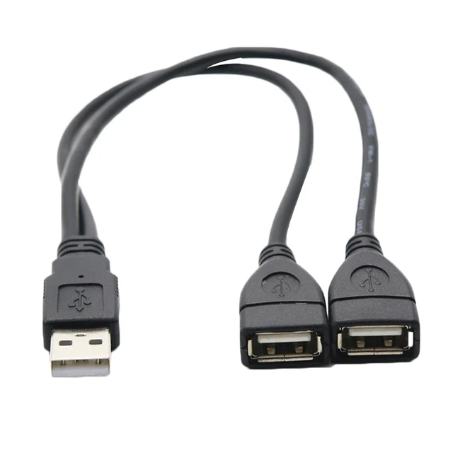 $US $11.52  USB Charging Power Cable Cord Extension Cable USB 2.0 A 1 male to 2 Dual USB Female Data Hub Power 