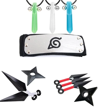 

NARUTO Uzumaki Naruto Headband Hatake Kakashi Uchiha Sasuke Weapons Hand Sword Headband Csoplay Accessories Gifts Toy For Kids