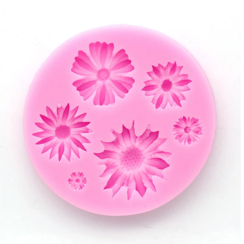 3D цветок силиконовая форма для украшения торта инструменты силиконовая помадка шоколад Gumpaste ледяные кондитерские формы кухонные инструменты для выпечки торта - Цвет: Розовый
