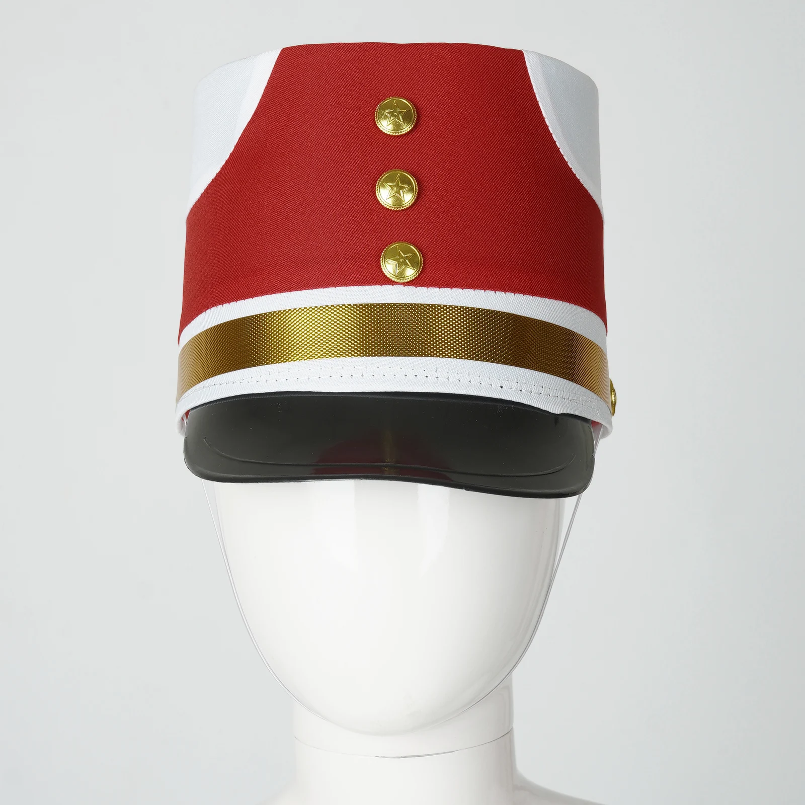 Kids Marching Band Hat Children Drum Band Hat Drum Major Team Honor Royal Guard Costume Accessories Halloween Cap Halloween Hat