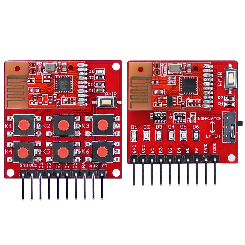 Receiver-Module 6-Channel-Transmitter Onboard-Pair for DIY Button Remote-Kit Programming