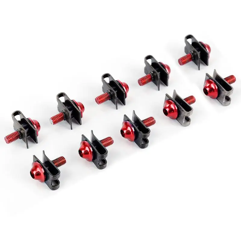 10PcsAluminium Universal Mixed Auto Fastener Car Bumper Clips Retainer Car Fastener Rivet Door Panel Fender Liner Screw Clip
