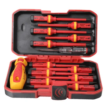 

1000V Insulated Screwdrivers Set Magnetic Slotted Phillips Pozidriv Torx Bits CR-V Electrician Screw Drivers Test Pencil