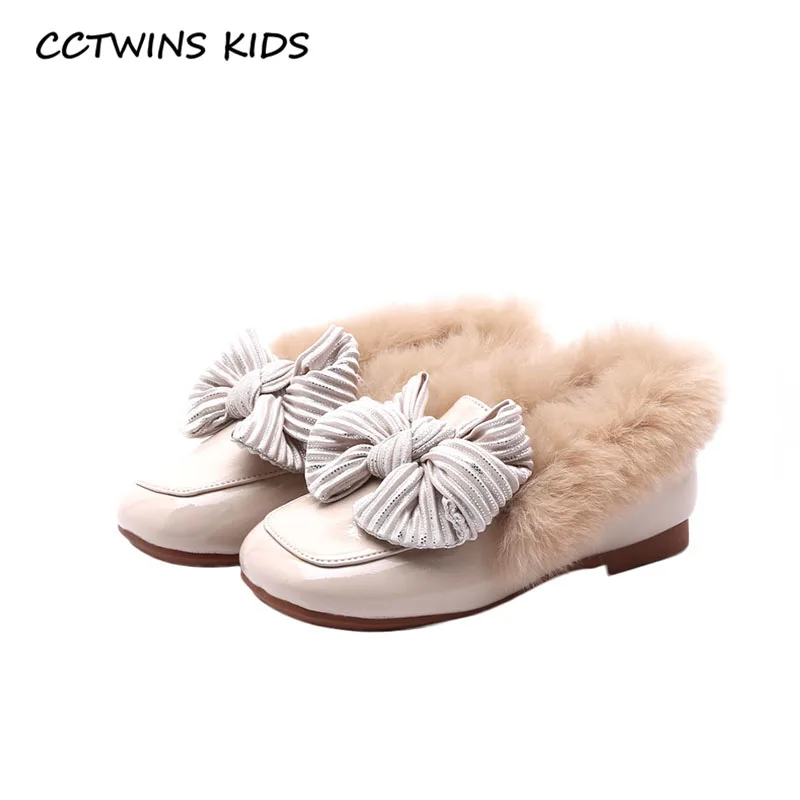 CCTWINS/детская обувь; коллекция года; зимние детские лоферы из искусственной кожи; Детские слипоны из искусственной кожи; модная обувь на плоской подошве с бабочкой для девочек; LM2092