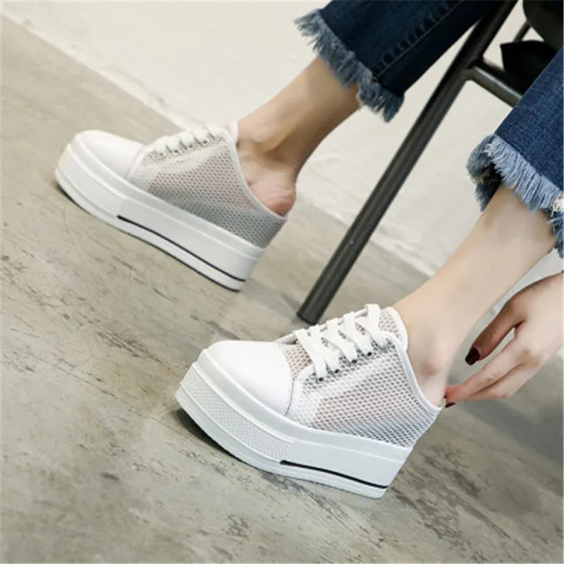 Женские кроссовки; zapatos De Mujer; женская обувь с круглым носком; сетчатая обувь с перфорацией; Buty Damskie; эластичная дышащая обувь; sapato feminino