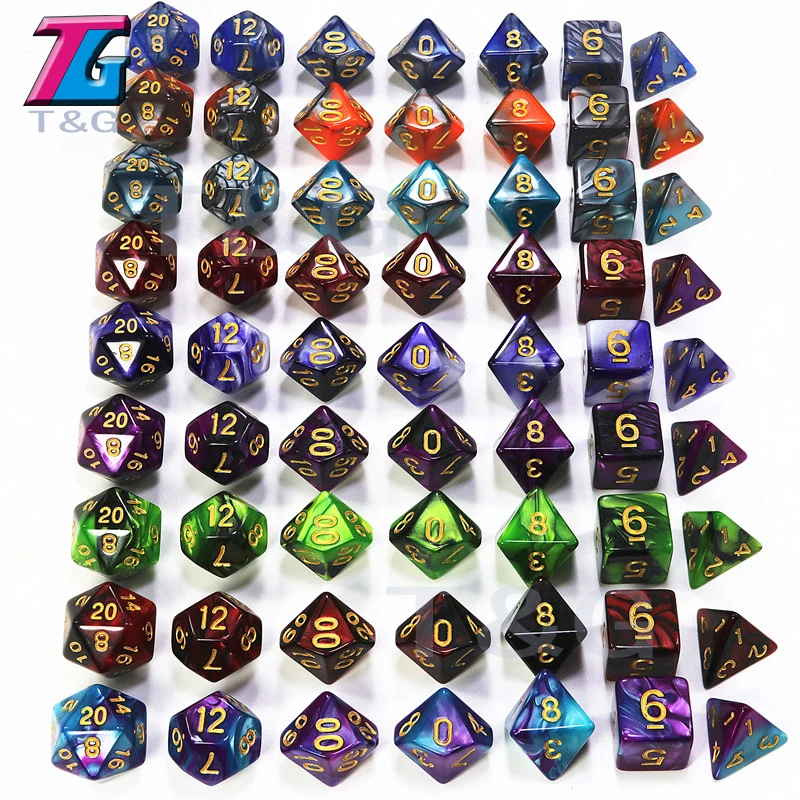 9 цветов на выбор DND Mix Dice Bag детские пластиковые кубики подарок на день рождения подземелья драконы настольные игры Вечерние