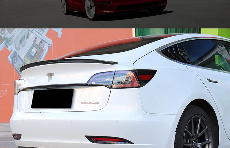LUCKEASY спойлер багажника из углеродного волокна для Tesla модель 3- красивый внешний вид стиль спойлер багажника из углеродного волокна крыло