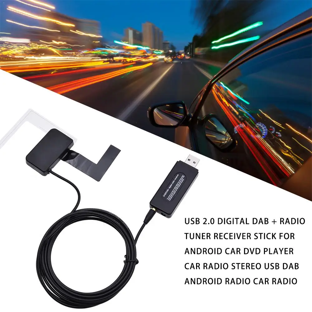 DAB автомобильный радиоприемник USB плеер USB 2,0 цифровой DAB+ радио тюнер вставляемый приемник для Android стерео dvd-плеер