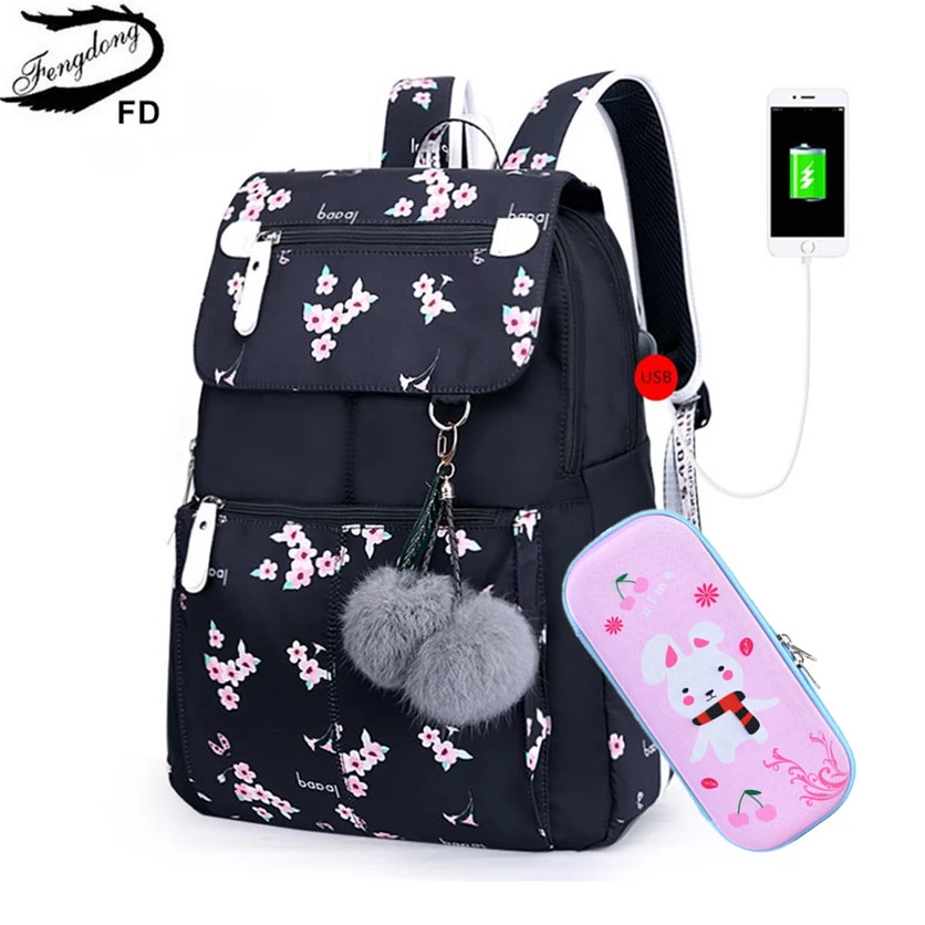 Girls School Backpacks Set Cute Unicorn Backpack With Lunch Box Pencil